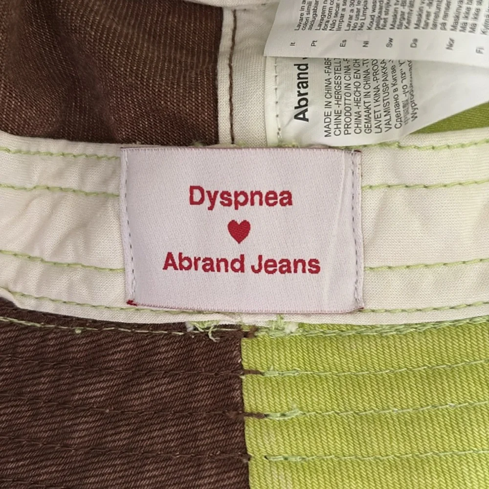 Dypsnea X Abrand Jeans Dypset Beating Hearts Cotton Bucket Hat Citron/Brown